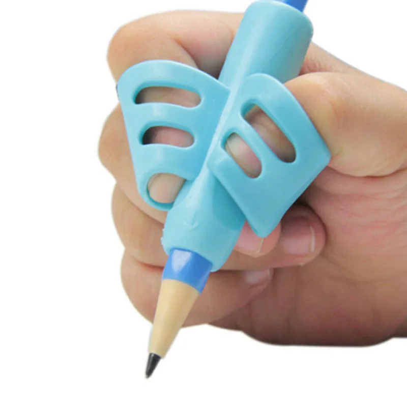 

Two-Finger Grip Silicone Baby Learning Writing Tool Writing Pen Writing Writing Device Children Stationery Gift 3pcs