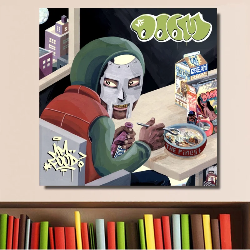Mf Doom Mm Food Music Album Cover Poster Print on Canvas Wall Art Home