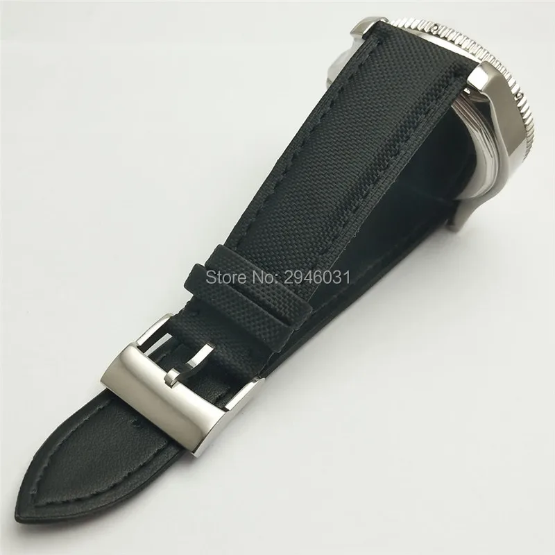 44 мм bliger черный циферблат керамический ободок светящиеся автоматические мужские часы 2604