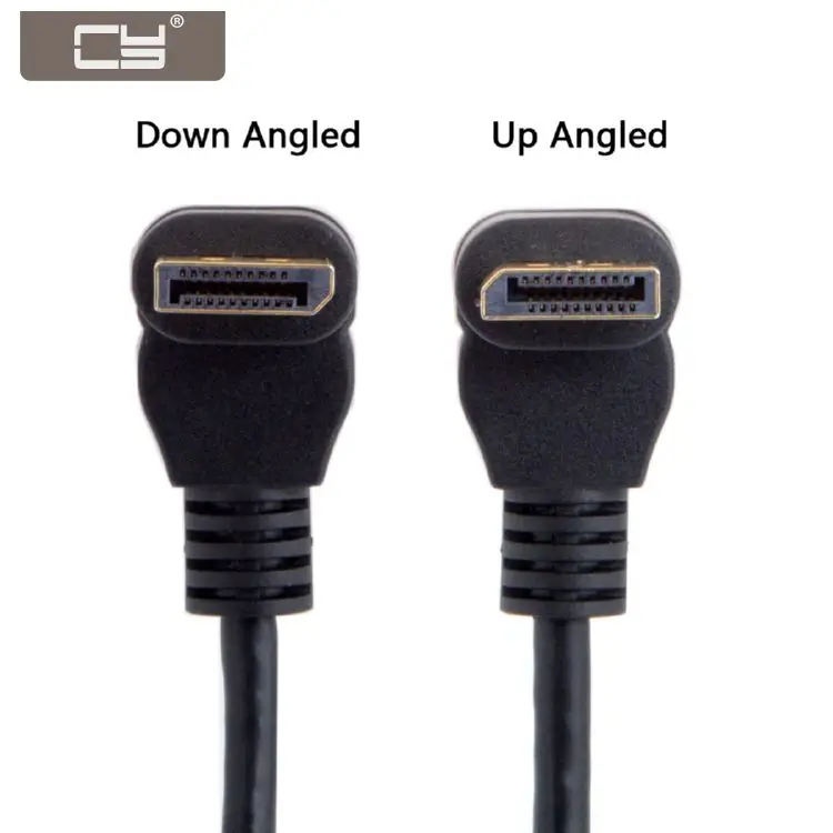 

10pcs/lot DP DisplayPort 90 Degree to Mini DP DisplayPort Female Cable for Displays Monitors