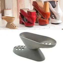 1 пара S Стиль стойка для обуви креативный магазин на высоком каблуке розничная продажа обувь Органайзер компактный пластиковая стойка для