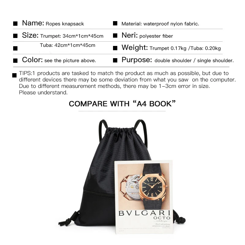 للماء مزدوجة طبقة سستة رياضة الرياضة حقيبة الرباط المشي التخييم الحقيبة التسوق جيب في الهواء الطلق تسلق أكياس طوي