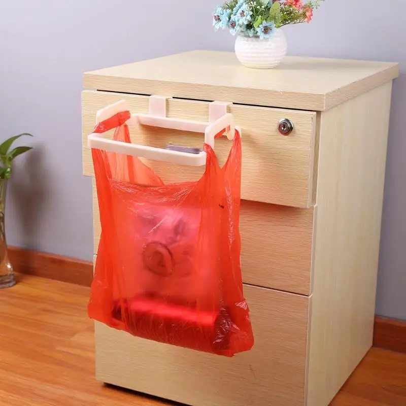 Multifunction ABS Cupboard Door Back Trash Rack Storage Garbage Bag Holder Hanging Kitchen Cabinets Storage Towel Shelf Holders Multifunction ABS Cupboard Door Back Trash Rack Storage Garbage Bag Holder Hanging Kitchen Cabinets Storage Towel Shelf Holders