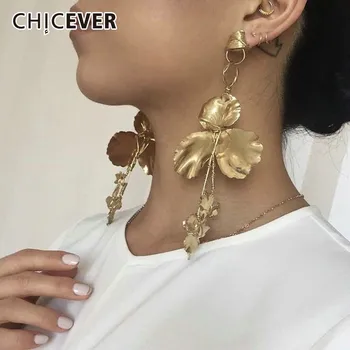 

CHICEVER 2020 Spring Earmuffs Female With Flower Earrings Korean Fashion Elegant Earrings For Women Accessories New
