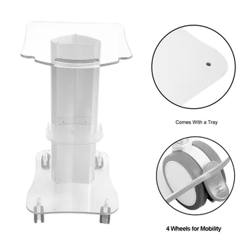 

Hairdresser Salon Trolley Plexiglass Beauty Trolley Salon Use Pedestal Rolling Cart Wheel Aluminum Stand Makeup Trolley Tools a