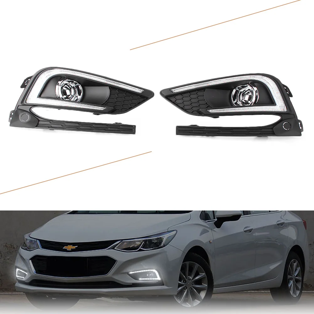 Светодиодный ные дневные ходовые противотумансветильник ры для Chevrolet Cruze 2017 2018 |
