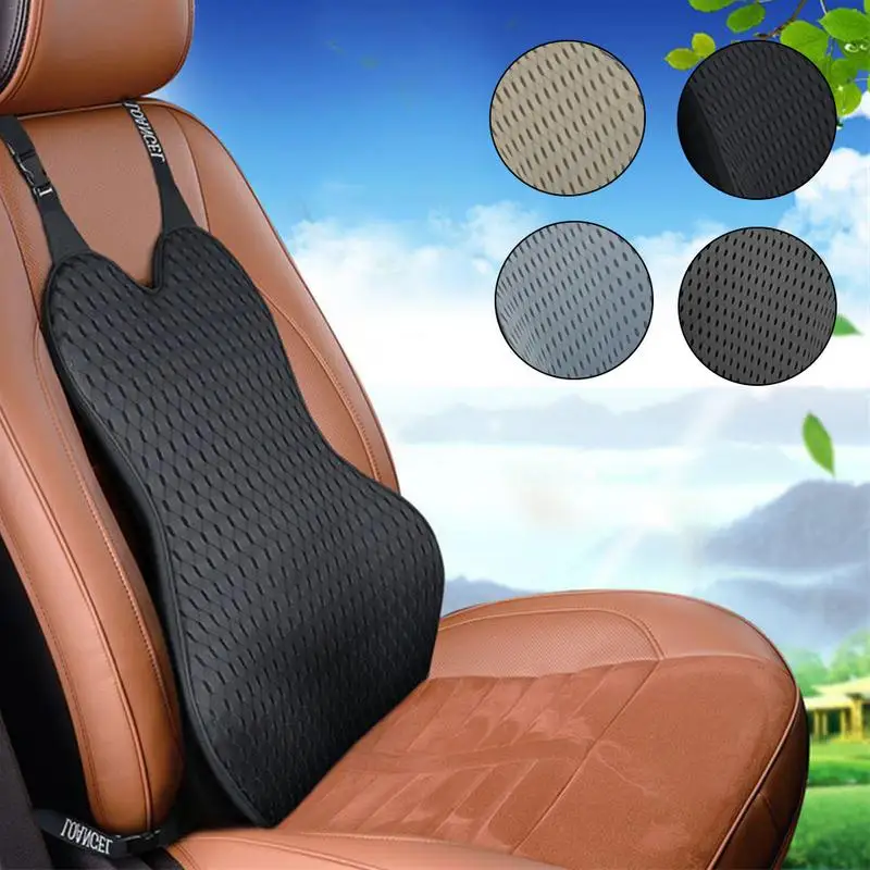 

Car Waist Support Pad Memory Foam Cushion Seat Backrest Lumbar Back Support Cushion For Spring And Summer
