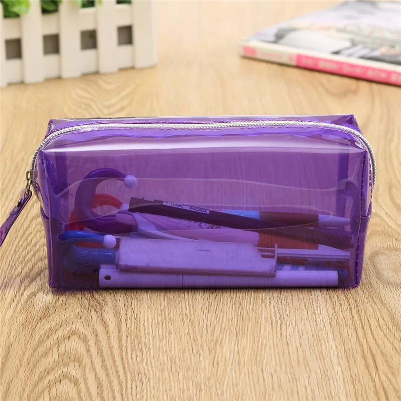 الأطفال قلم رصاص حالات شفافة PVC المرأة ماكياج المنظم السفر قرطاسية حقيبة التخزين سيدة الحقيبة واضح ضرورة حالة