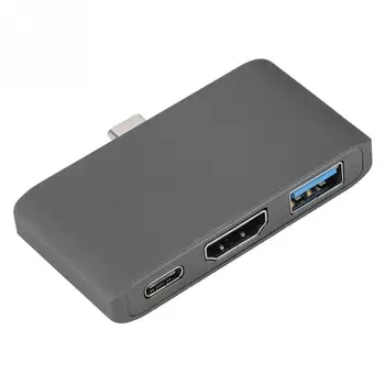 

3 In 1 Type-C HUB Docking Station USB-C to HDMI USB3.0 Converter PD HDMI 4K HD Converter Adapter for Microsoft and Notebook