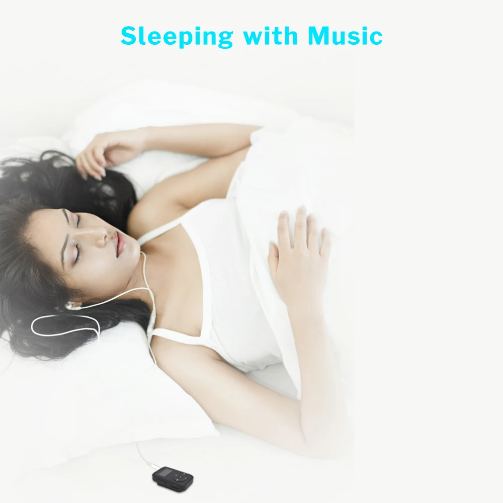 Deelife Sport Bluetooth MP3 Player Digital 8GB Clip Mini with Screen Recorder FM Radio Pedometer Support TF Card MP3 Music Play