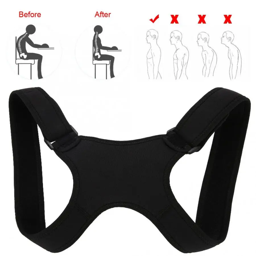 

Back Support Belt Adjustable Shoulder Posture Correction Band Humpback Back Shoulder Lumbar Posture Correction v