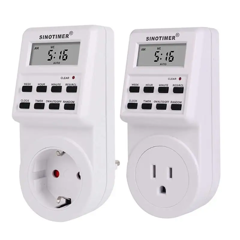 LCD Digital Weekly Programmable Electrical Wall Plug in Socket Timer