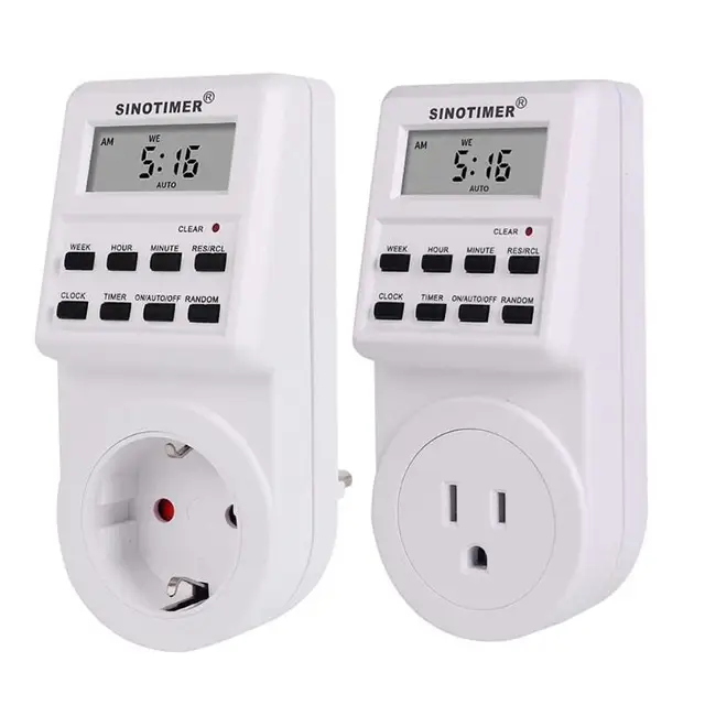 LCD Digital Weekly Programmable Electrical Wall Plug in Socket Timer Switch Outlet Time Clockin