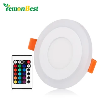 

Ultra Slim 3/12W Round Concealed Dual Color LED Panel Light Cool White Lamp Acrylic Downlight AC 110 220V
