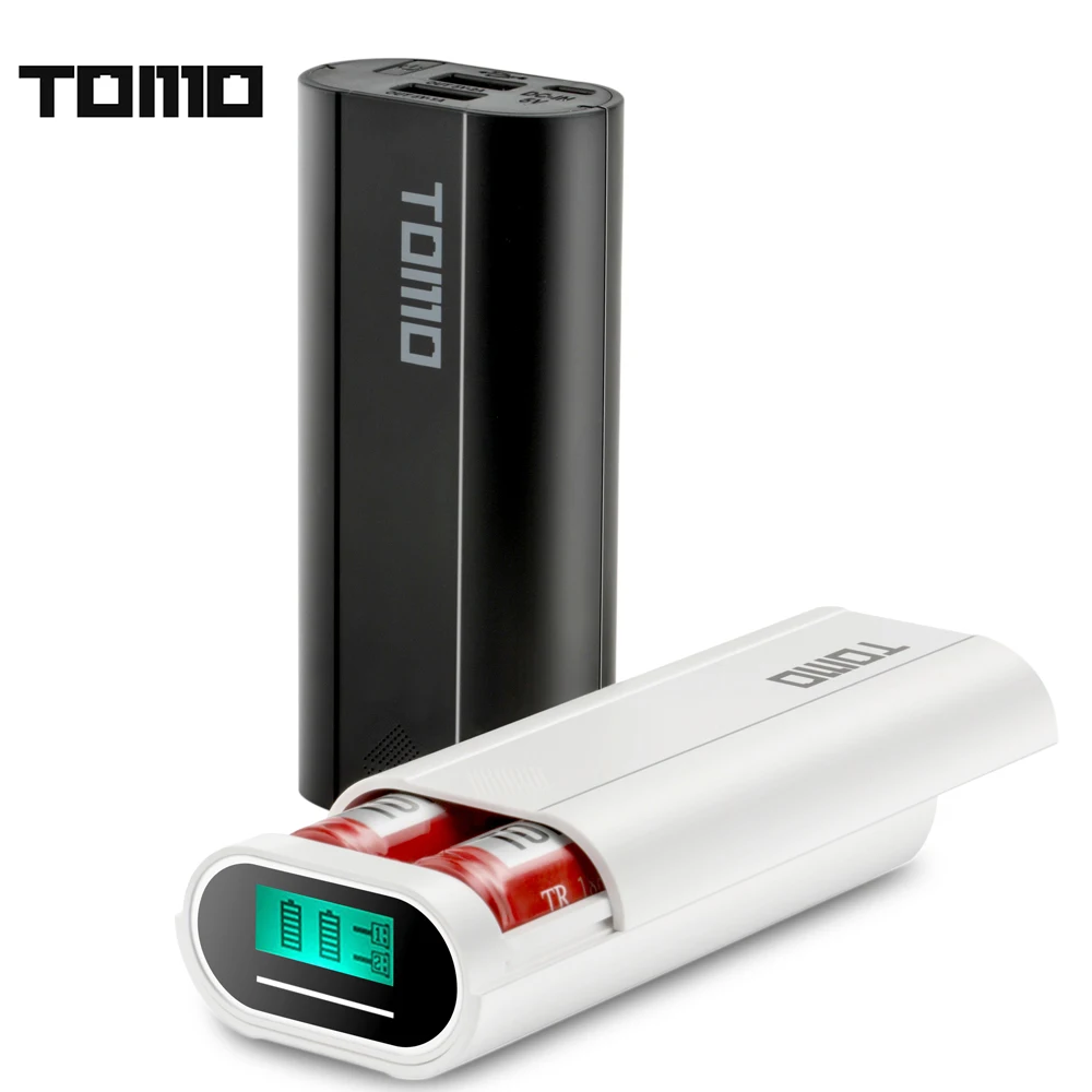 

TOMO M2 DIY Smart Power Bank 2 x 18650 Li-ion Battery Charger Dual USB Outputs with LCD Display for Moblie Phone