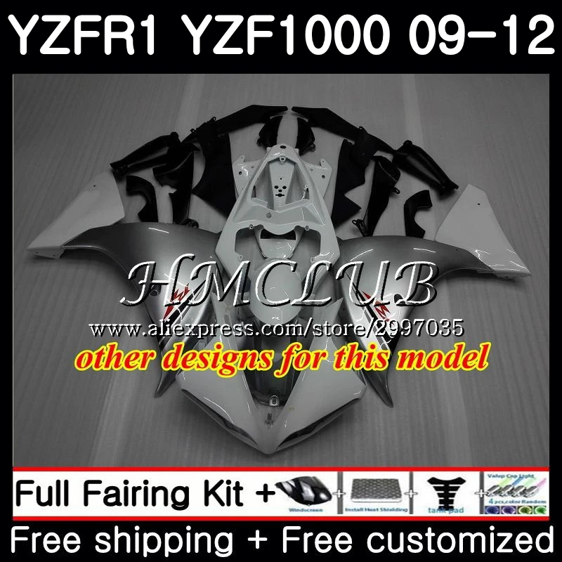 Bodys для YAMAHA YZF 1000 R1 2009 2010 2011 2012 9HC.9 R 1 YZF1000 YZFR1 09 10 11 12 синие белые