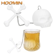 HOOMIN ситечко для чая с листьями, креативные кости, Череп, чай, заварка, посуда, силикон, Пустой чайный пакетик