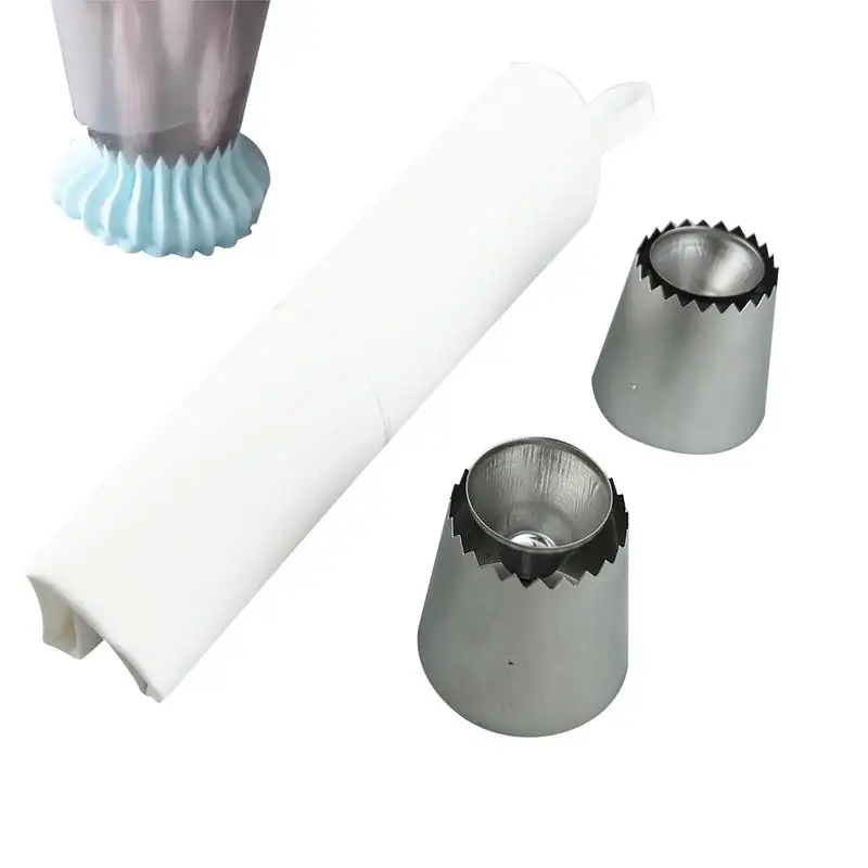 

Cake Piping Tips Decorating Mouth Set 4 Piece Set Japanese Spherical Stainless Steel Plastic Baking Tool DIY Decoration Nozzle B