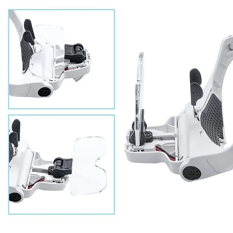 Продажа 1X 1.5X 2X 2.5X 3.5X лупа для наращивания ресниц очки макияж лампа повязка на голову светильник + 2 светодиодный наращивание ресниц ремонт тату инстр...