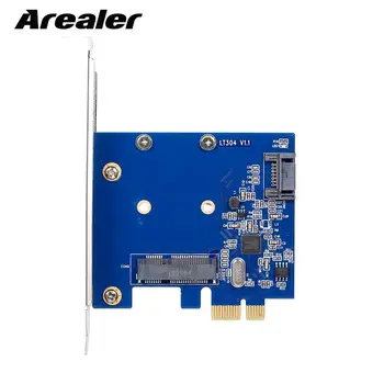 

PCIe To MSATA SSD & SATA3.0 Combo Expansion Card Controller Converter For PC Desktop Support IDE/AHCI mode