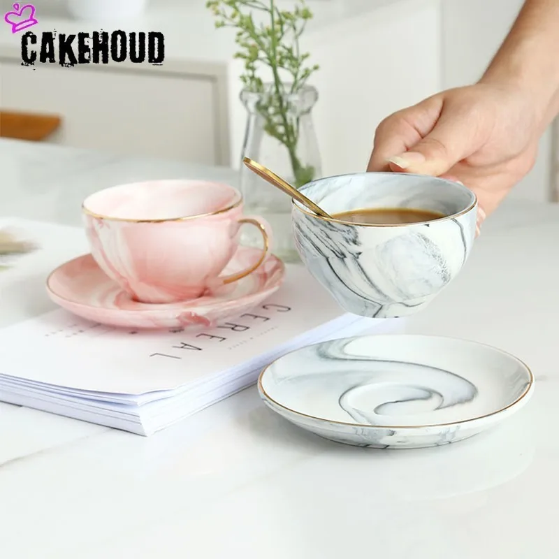 CAKEHOUD Благородная керамическая кофейная чашка блюдце послеобеденный чайный