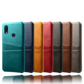

10pcs/lot Crazy Horse PU+PC Cover Case With Card Holder For Xiaomi Redmi Note 7 Pro Mi9