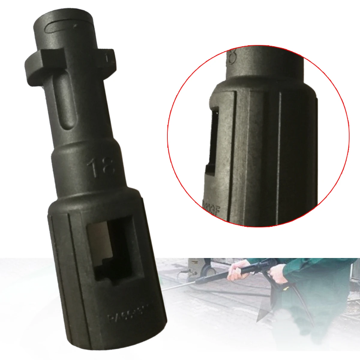 

Mayitr Snow Foam Lance Adapter Black Quick Connector Washer Adaptor For Pressure Water Pot Car Washing Tools