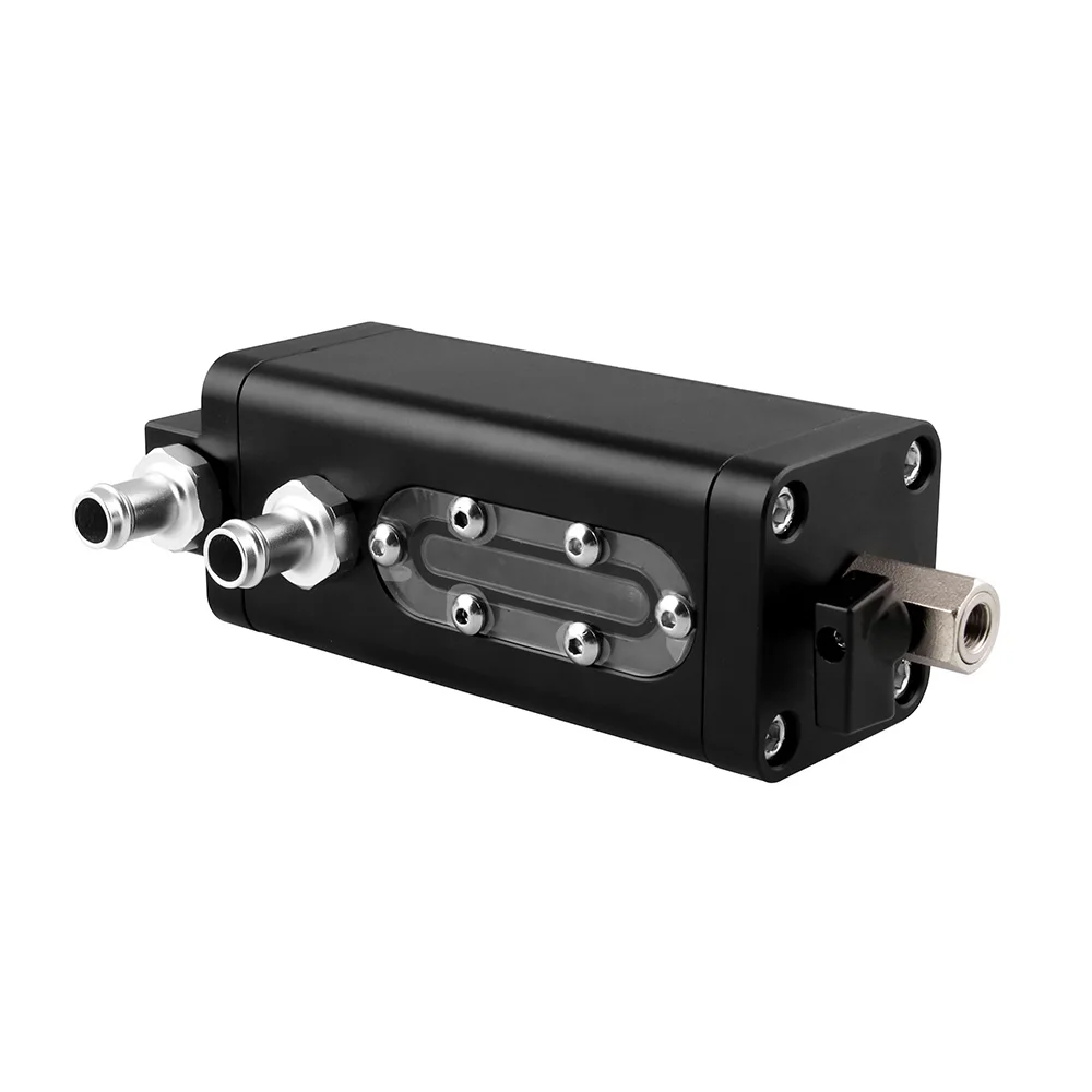 

Fabrication Baffled Oil Catch Aluminum Can Oil Tank 2-Port Black Universal