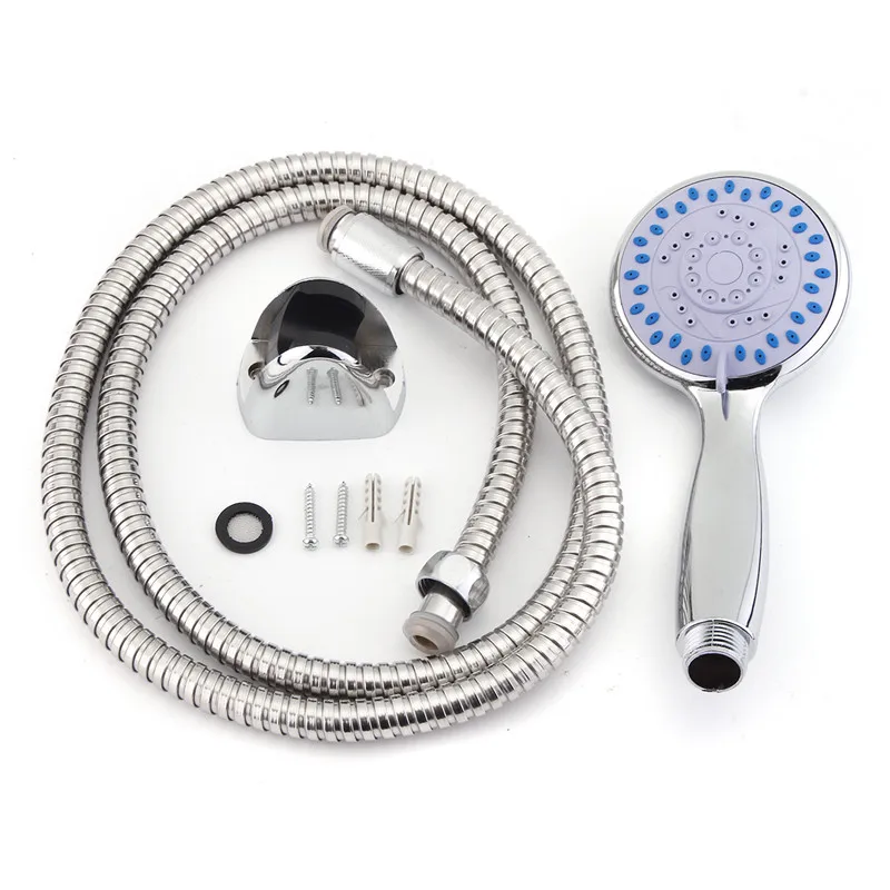 

NEW 3 Mode Function Water Saving Shower Head Set ABS Chrome Pressurized Hand-held Showerhead Hose And Base