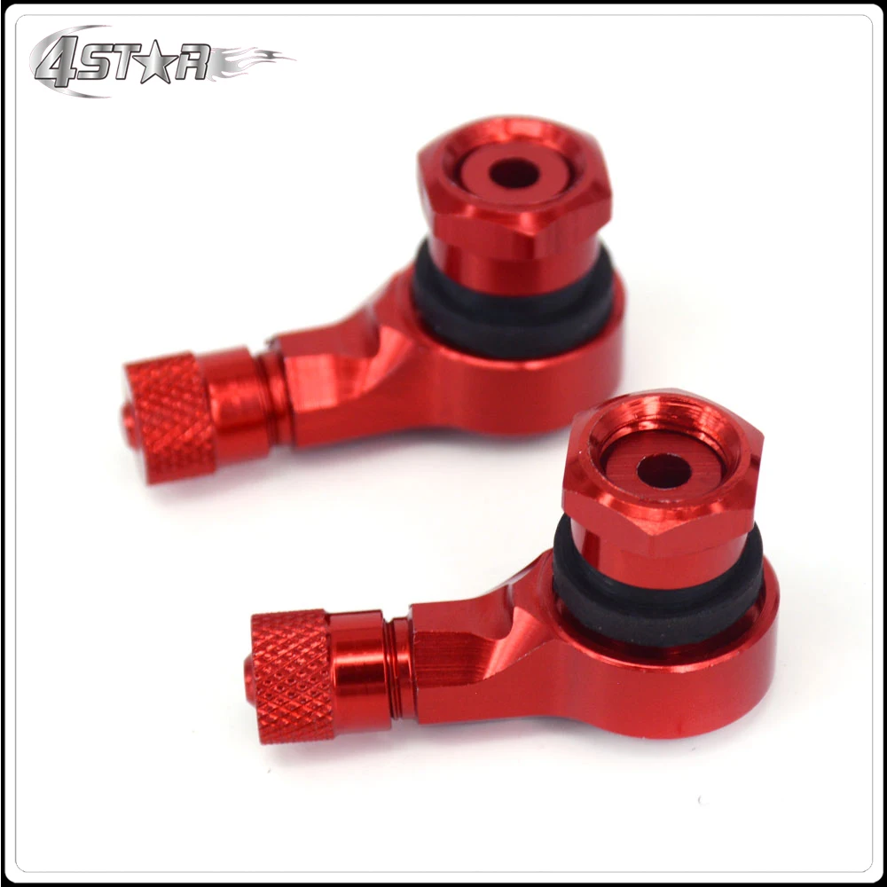 Red Universal Aluminum Motorcycle 90 Degree Wheels Tire Tyre Valve