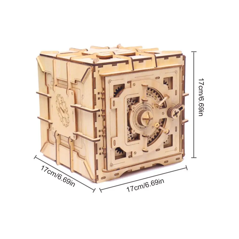 3D Пазлы деревянный пароль Коробка С Сокровищами Механическая Трансмиссия головоломка Украина UGEARS Модель День Святого Валентина творческие подарки Grow2