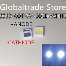 1000 шт AOT подсветка высокой мощности Светодиодный 1,5 Вт 3 в 3030 94лм холодный белый ЖК-подсветка для ТВ применения EMC 3030C-W3C3 aot