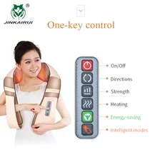 JinKaiRui U Shape Electrical Shiatsu Body Shoulder Neck Massager Back Infrared 4D kneading Massage Car Home Best Gift HealthCare