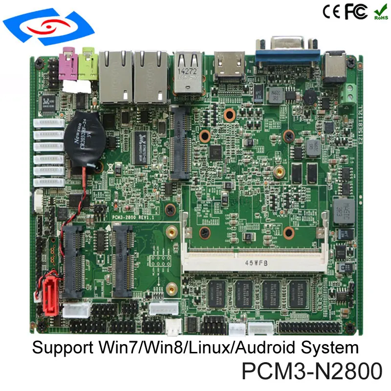 3 5 дюймовая Встроенная Материнская плата с 2 * SATA 6 COM USB Intel Atom N2800 процессор x86 mini itx