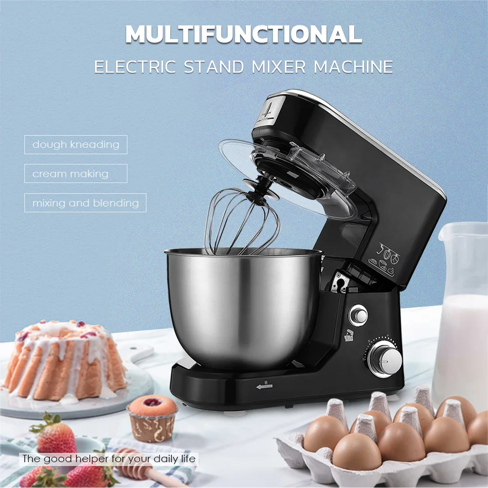 

5L Electric Cooking Stand Food Mixer Egg Beater Dough Blender Baking Whipping Cream Tilt Head Kitchen