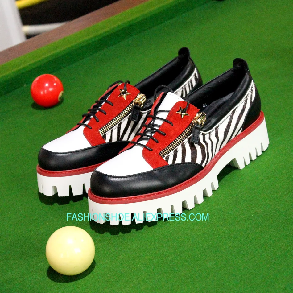 

2019 Spring Fall Thick heel Fur Zipper Oxfords Horsebit Handmade Mens Evening Party Dress Shoes