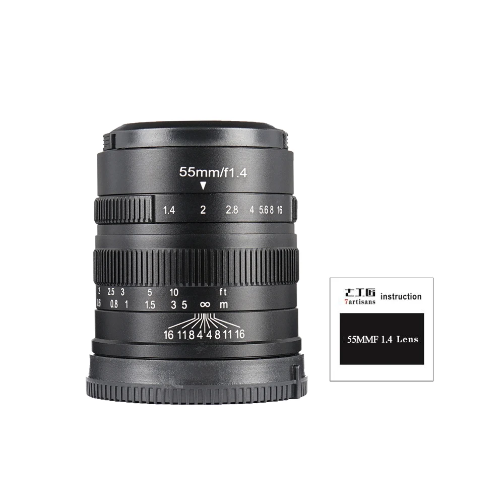 55 мм f/1,4 APS-C объектив с большой апертурой для Fujifilm FX для sony Olympus для M43 для Canon EOS M