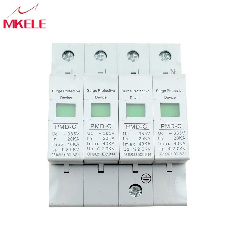 

Circuit Breakers House SPD 4P 20KA~40KA ~385VAC Surge Protector Protective Low-voltage Arrester Device