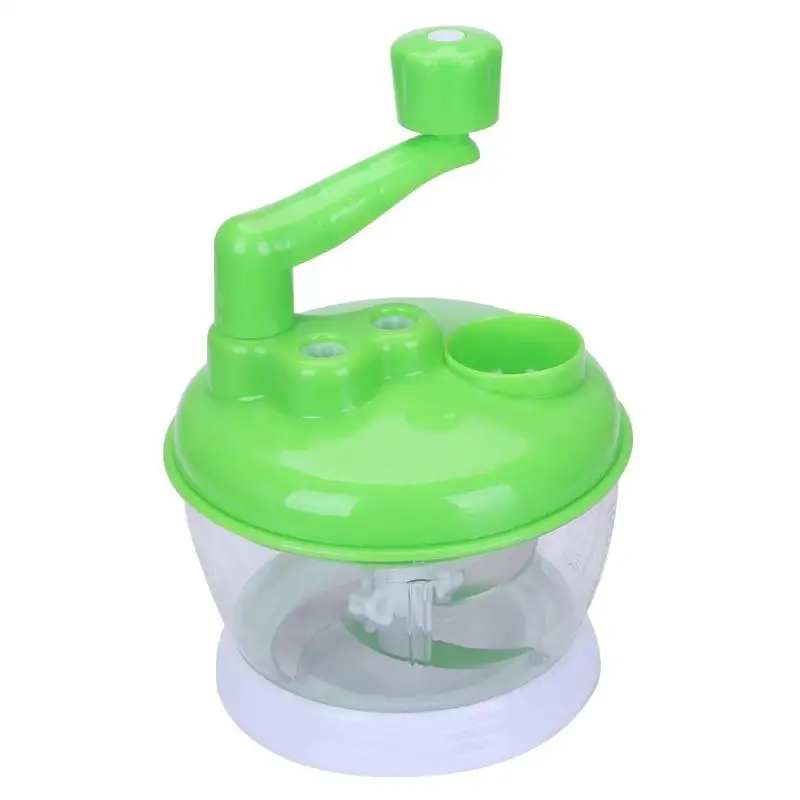 

Manual Food Processor Household Meat Grinder Vegetable Chopper Shredder Four Leaf Stainless Steel Blade Sharp Durable Chopper