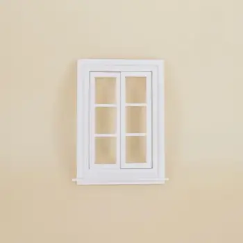 

Mini Openable White Window with 6 Grids for 1:12 Doll House Decoration