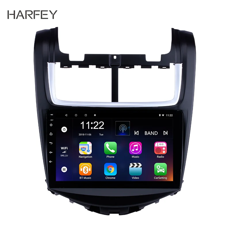 

Harfey Car Android 10.0 Radio 9" GPS 2Din Player Navi For 2014 Chevy Chevrolet Aveo support Steering Wheel Control Backup Camera