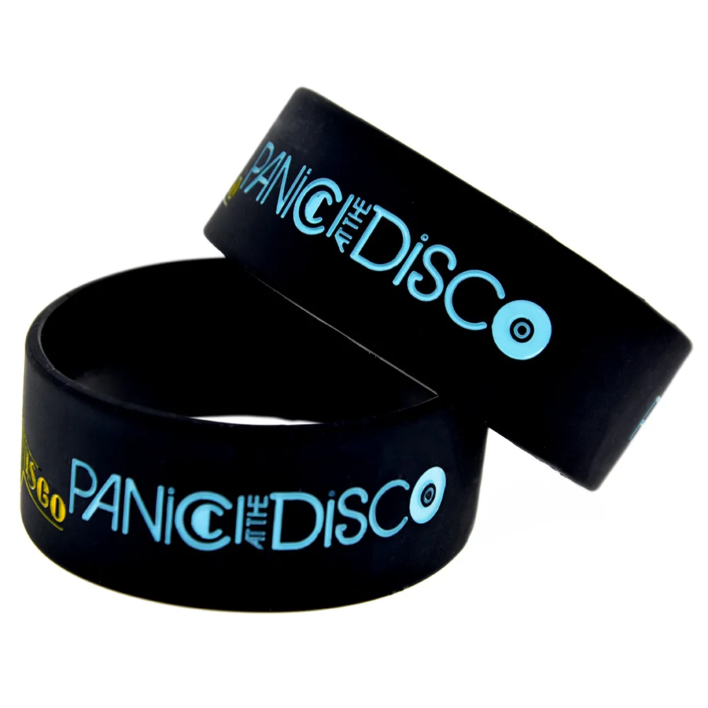 1 шт. 1 дюйм широкий Panic! At The Disco силиконовый браслет для любителей музыки