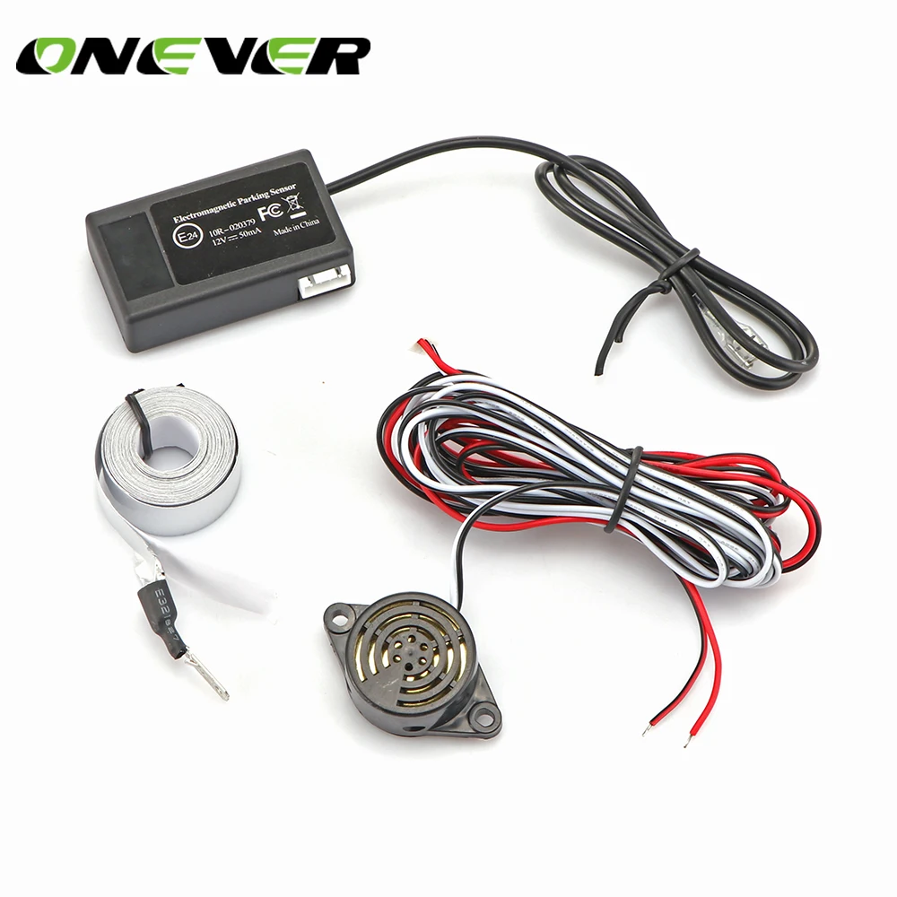 

Onever New Auto Electromagnetic Parking Sensor No Holes Car Reverse Backup Radar Sensors Parking System Security Alert System