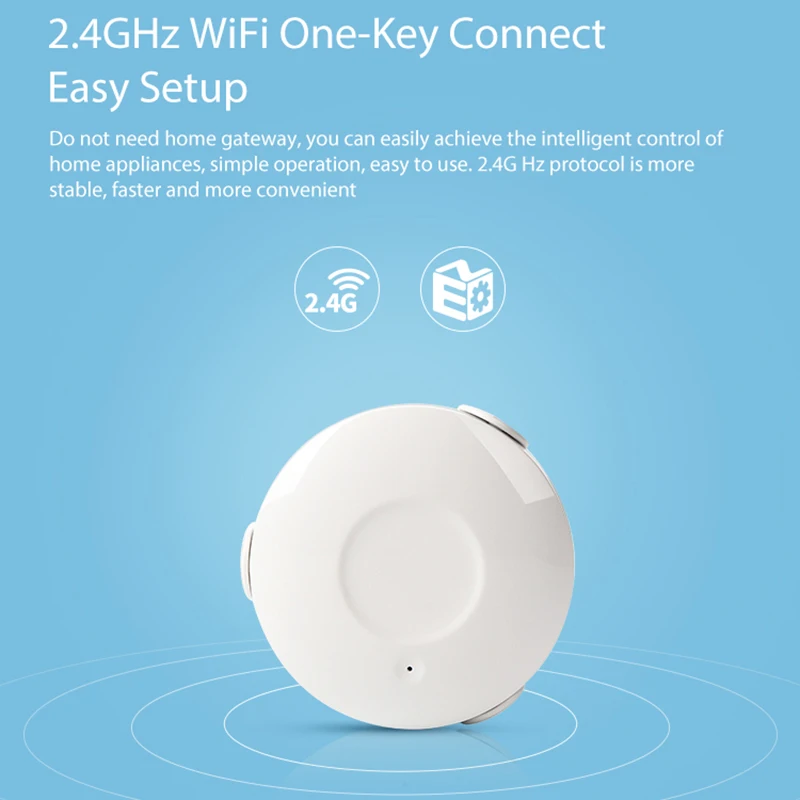 

Smart WIFI Water Flood Sensor Leakage Detector App Notification Alerts