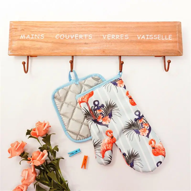 Cotton Kitchen Insulated Pad Cooking Microwave Baking BBQ Oven Potholders Oven Mitts Kitchen Gloves cotton pot holders