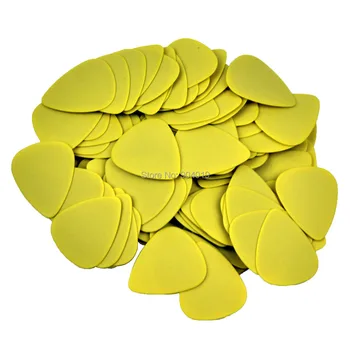 

100pcs Medium 0.71mm 351 Delrin Guitar Picks Plectrums Yellow