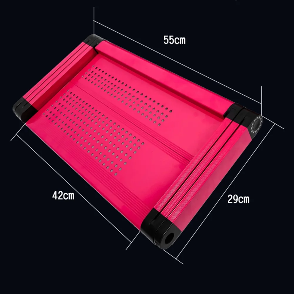 YXD-2002 подставка для ноутбука портативный мобильный ноутбук стоящий стол с коврик для мыши для ноутбука ультра-легкий алюминиевый черный поднос для кровати стол