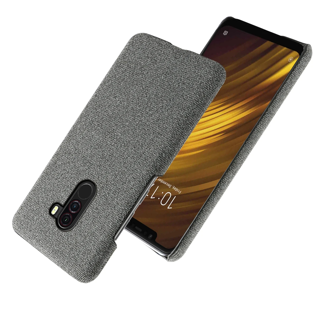 Для Xiaomi Pocophone F1 чехол тонкий ультра тонкий ретро тканые ткани против царапин ПК Жесткий Чехол для POCOPHONE F1 Poco F1 чехол