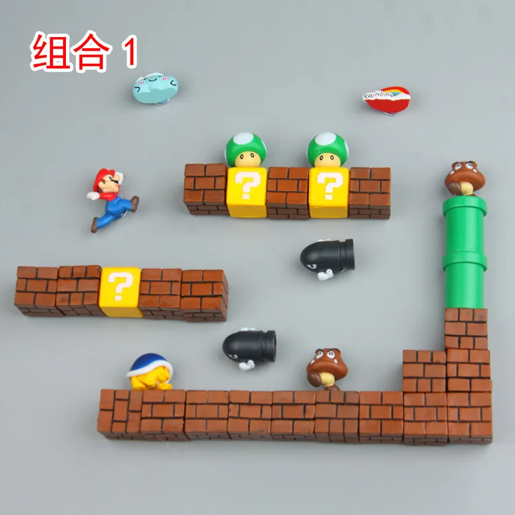 Super Mario Bros Luigi Yoshi Жаба гриб Аниме фигурки наклейки Подарки для ноутбука чемодан