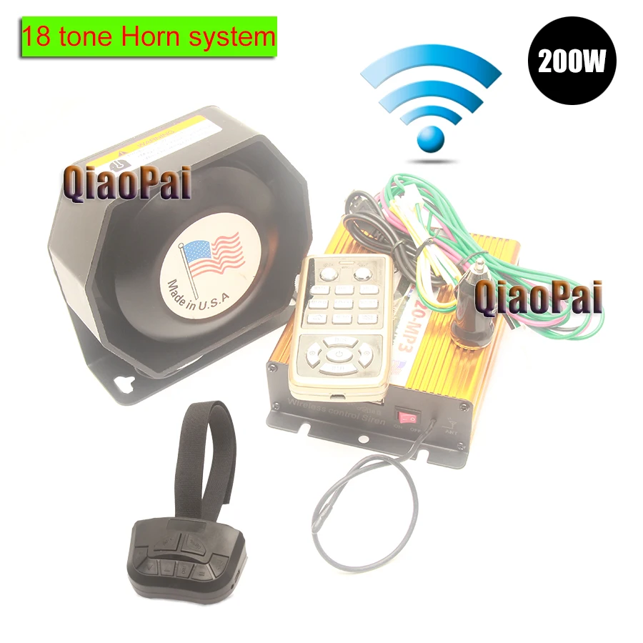 Беспроводная полицейская сирена воспроизведение музыки Mp3 рог для автомобиля 12 В